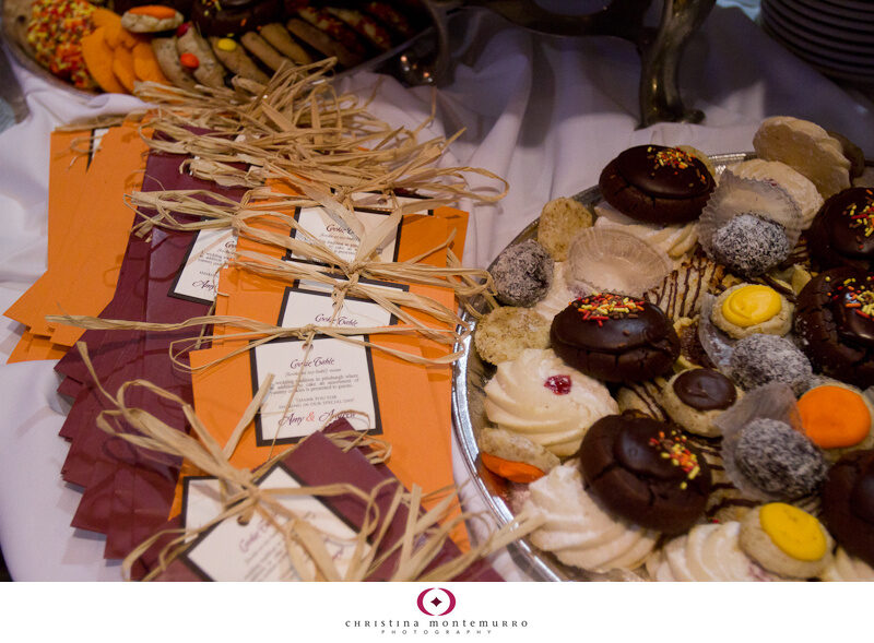 Pittsburgh cookie table - fall theme - orange bags