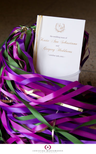 Wedding Program with Ribbon Wands