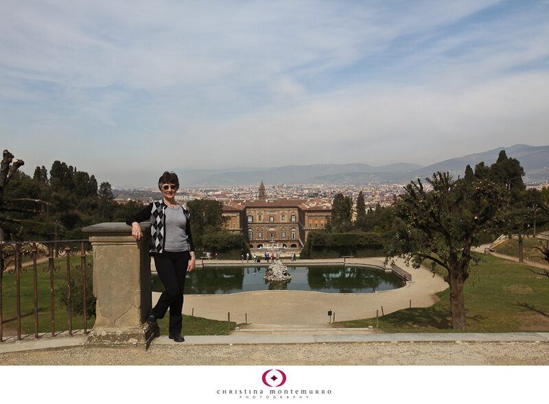 Susan Montemurro in Boboli Gardens, Florence, Italy