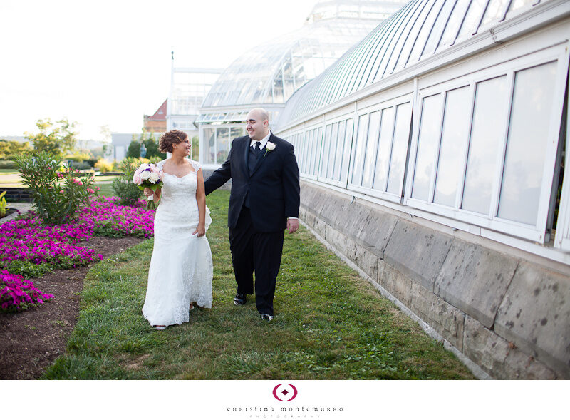 Phipps Conservatory Wedding Reception Pittsburgh Wedding Photos pink flowers