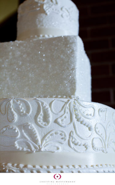 White tiered square and round wedding cake Pastries a la Carte Pittsburgh