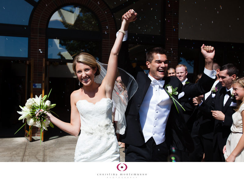 Bubble Exit from Church Wedding Ceremony Pittsburgh