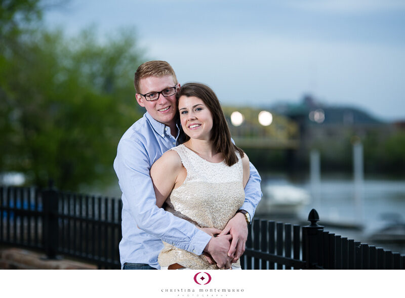 Pittsburgh Engagement Photos Strip District near Cork Factory